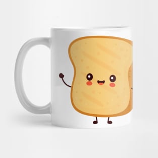 Cute happy funny kawaii toast Mug